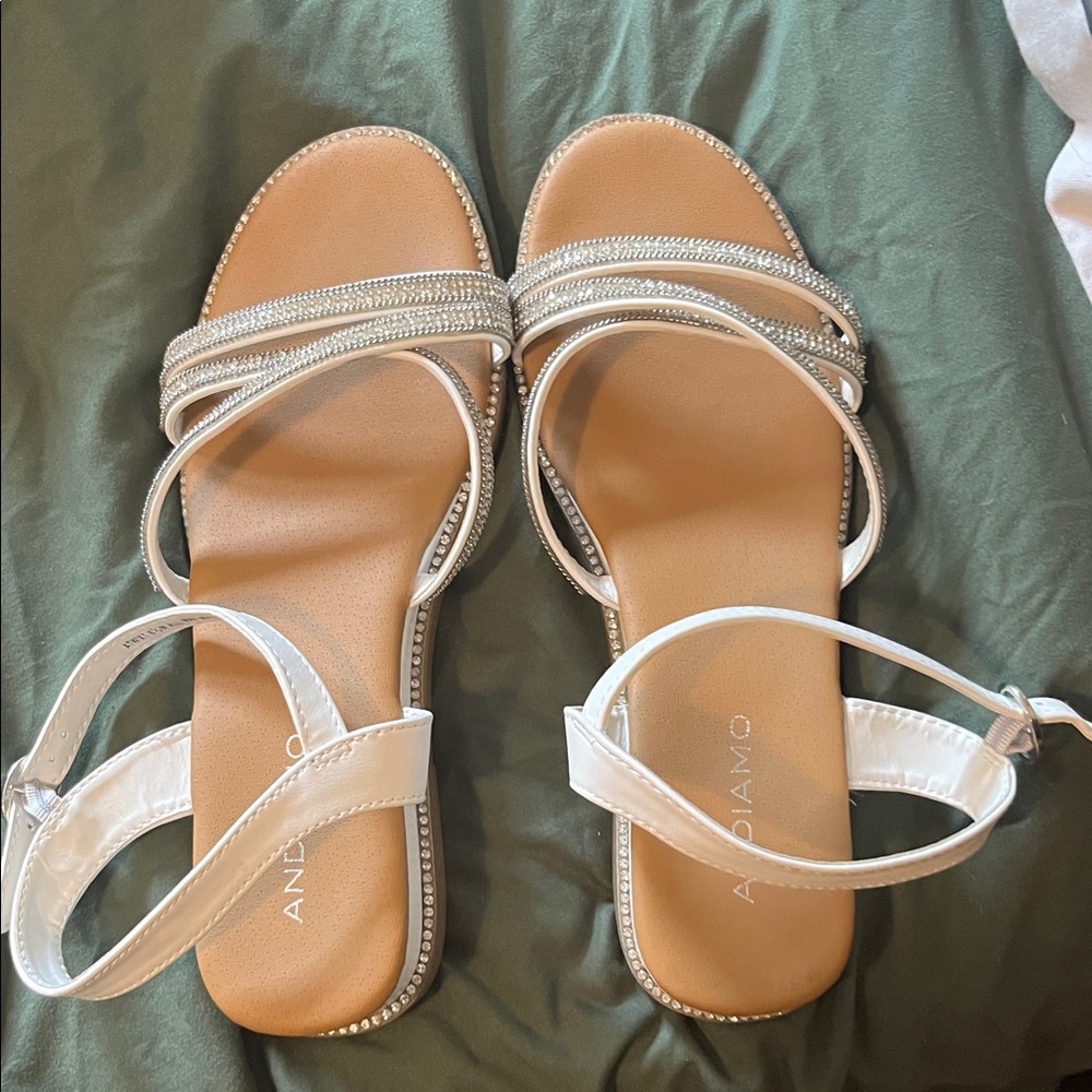 Andiamo White Strappy Sandals